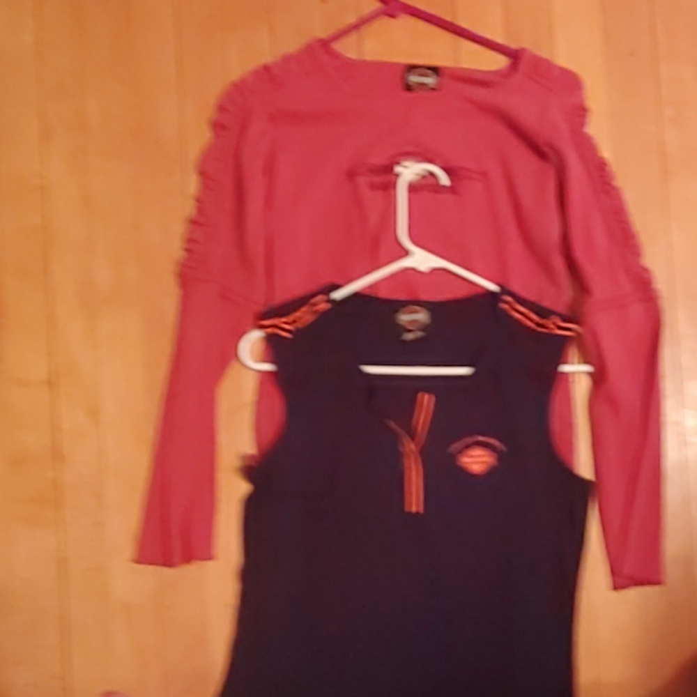 CUTE HARLEY DAVISON TANK & LONG SLEEVE